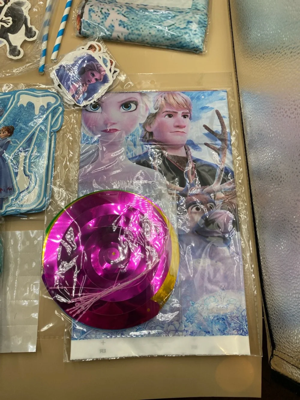 Disney Frozen Party Supplies Set - Blue, Purple, Pink serves 10 people